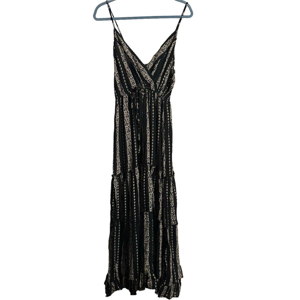 Blue Rain Womens Large Dress Black & beige size  S Woven‎ Tank Lined - Picture 2 of 8